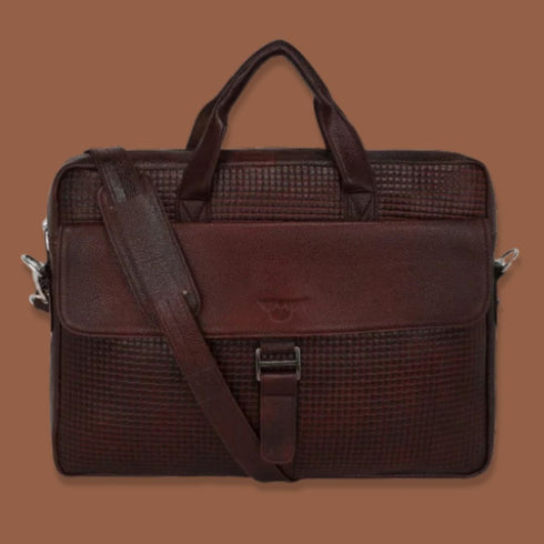 Ashwin Genuine Leather Laptop Bag Mozri